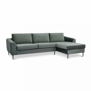 Divano con chaise longue Gregory moderno blu comfort soggiorno