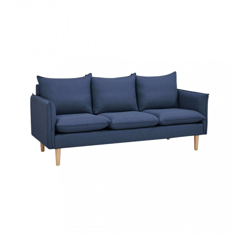 Divano 3 posti Florin blu moderno per soggiorno e living