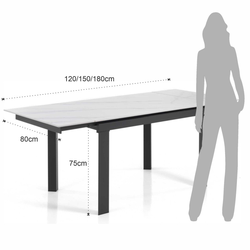 Tavolo Allungabile Mark 1 126X85 H15 Cm