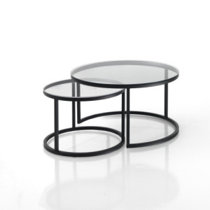 Set 2 Tavolini Gabriel Evo Clear 72 X 71 H.3 Cm