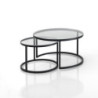 Set 2 Tavolini Gabriel Evo Clear 72 X 71 H.3 Cm