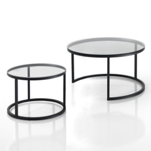 Zoom Set 2 Tavolini Gabriel Evo Clear 72 X 71 H.3 Cm