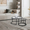 Set 2 Tavolini Gabriel Evo Clear 72 X 71 H.3 Cm