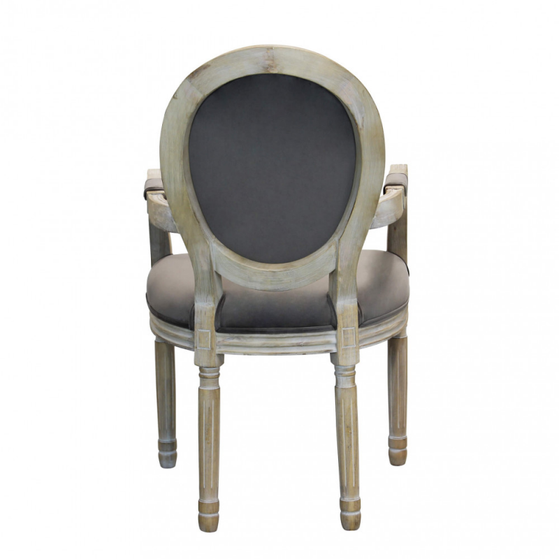 Set 2 poltrone Constance velluto taupe eleganti per soggiorno