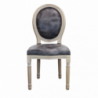 Set di 2 SEDIE CONSTANCE IN ECOPELLE VINTAGE GRIGIO