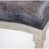Set di 2 SEDIE CONSTANCE IN ECOPELLE VINTAGE GRIGIO