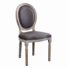 Set 2 sedie Constance velluto taupe imbottite moderne eleganti