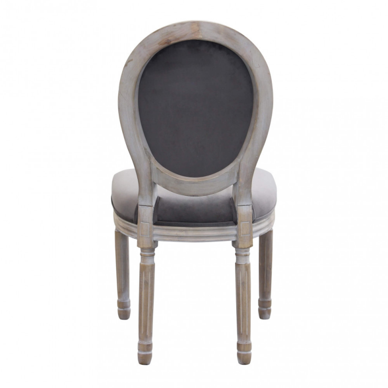 Set 2 sedie Constance velluto taupe imbottite moderne eleganti