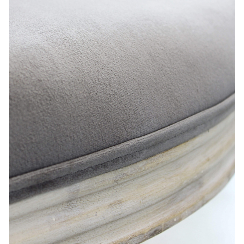 Set 2 sedie Constance velluto taupe imbottite moderne eleganti