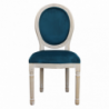 Set 2 sedie Constance velluto blu moderne per sala e cucina
