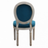 Set 2 sedie Constance velluto blu moderne per sala e cucina