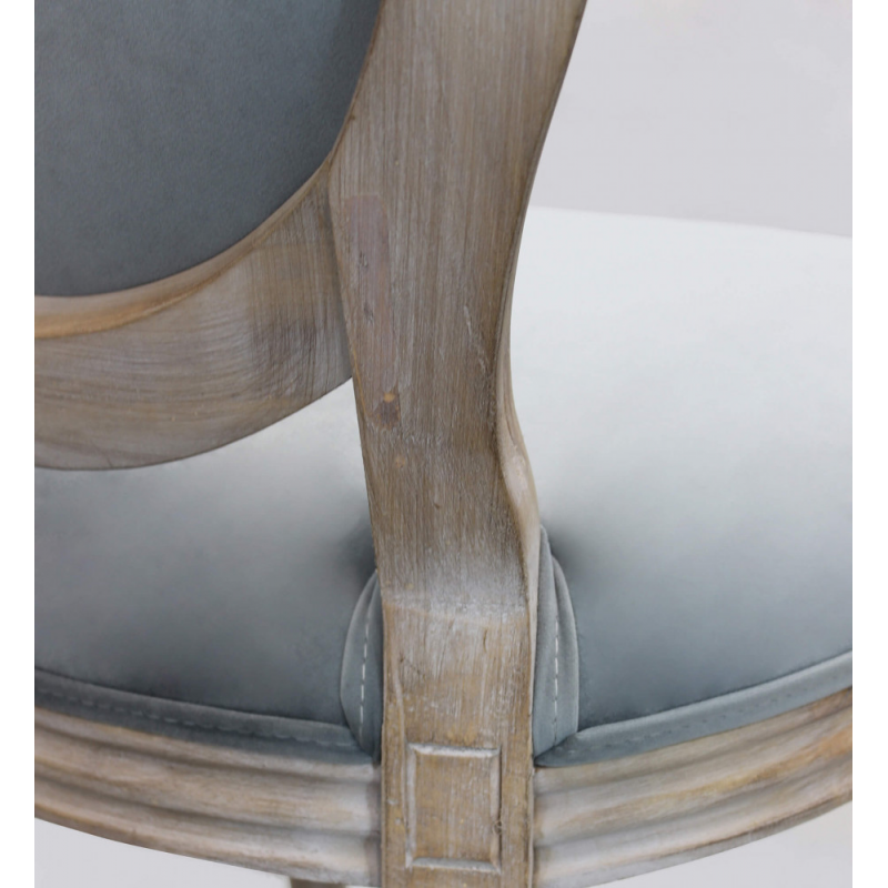 Set 2 sedie Constance velluto grigio eleganti e moderne