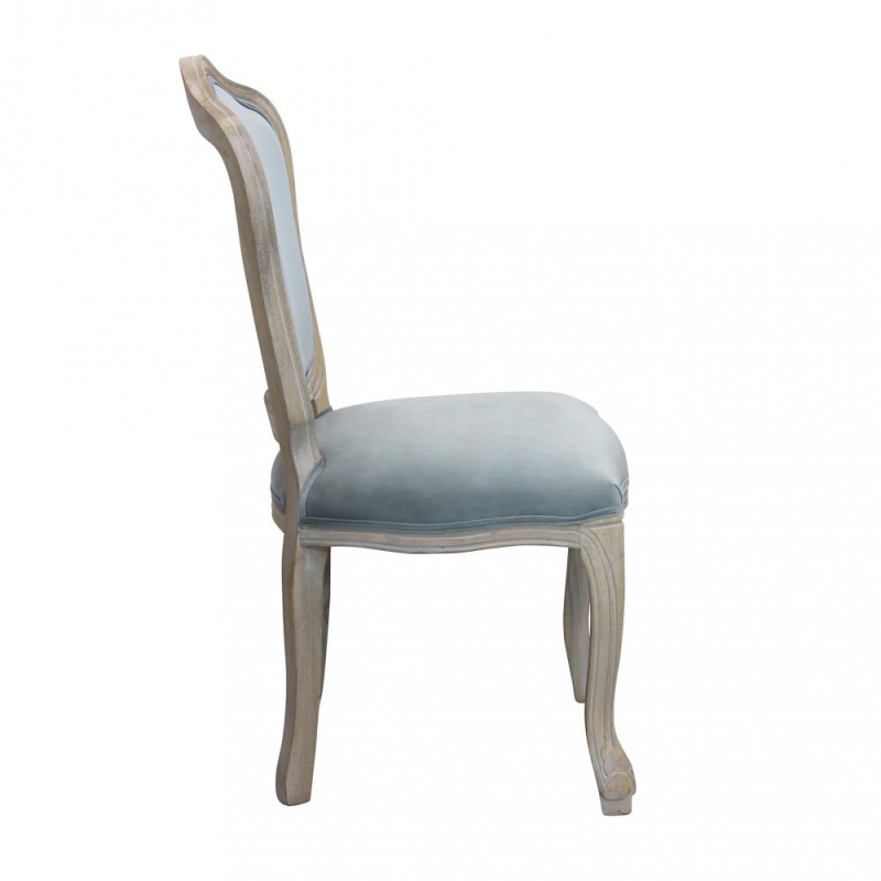 Set di 2 SEDIE CHARLENE IN VELLUTO GRIGIO