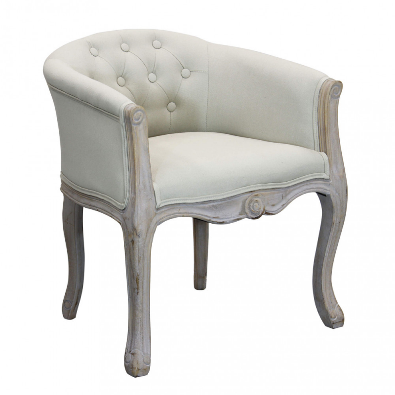 Set 2 poltrone Coreen tessuto grigio imbottite eleganti moderne