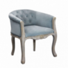 Set 2 poltrone Coreen velluto grigio design classico elegante