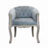 Set 2 poltrone Coreen velluto grigio design classico elegante