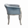 Set 2 poltrone Coreen velluto grigio design classico elegante