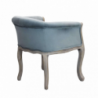 Set 2 poltrone Coreen velluto grigio design classico elegante