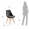 Sedia Kiki Soft Black 65 X 47 X 50 Cm