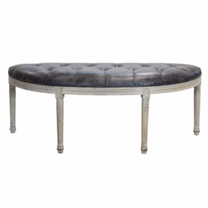 Zoom Set di 2 PANCA MARGI IN IN ECOPELLE VINTAGE GRIGIO