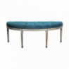 Set 2 panche Margi in velluto blu moderne per soggiorno