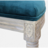 Set 2 panche Margi in velluto blu moderne per soggiorno