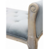 Set 2 panche Madelyn in velluto grigio moderne per soggiorno
