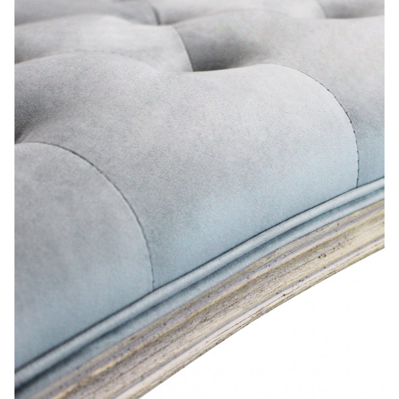 Set 2 panche Madelyn in velluto grigio moderne per soggiorno