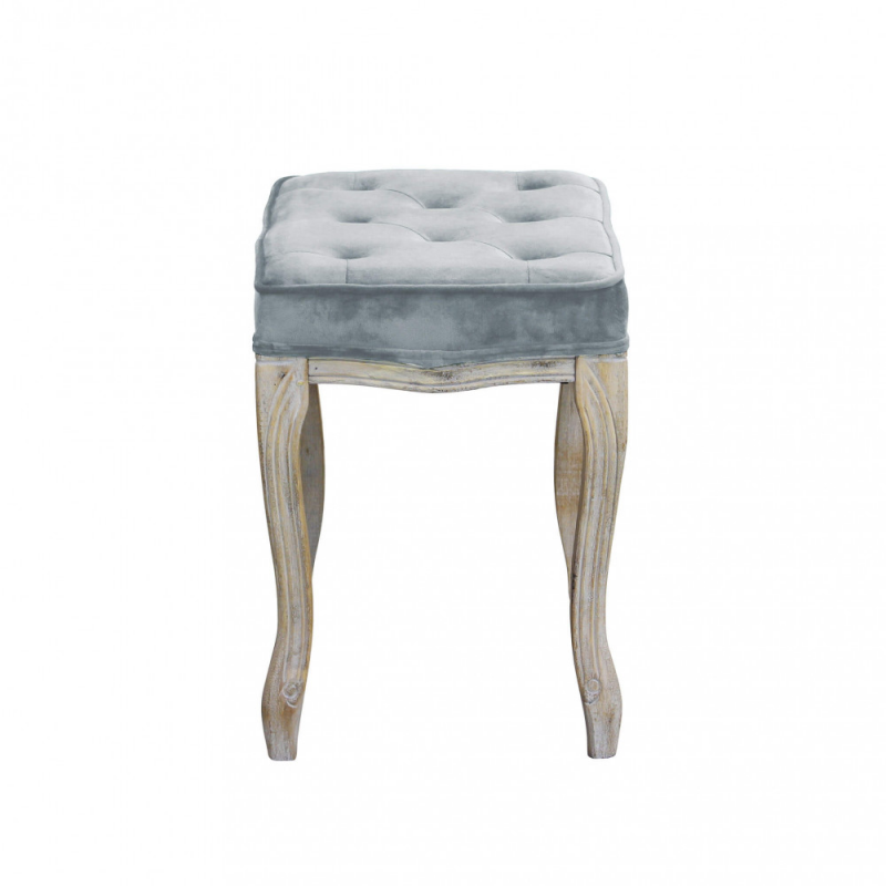 Set 2 sgabelli Marly velluto grigio eleganti e moderni