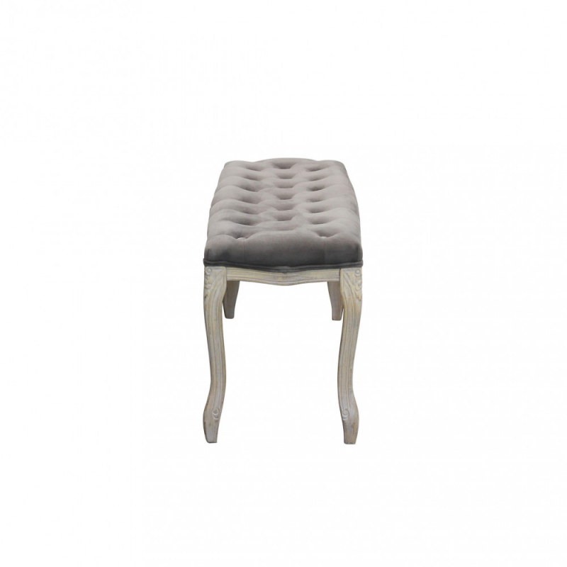 Set 2 panche Misty in velluto taupe moderne per soggiorno