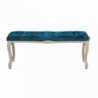 Set 2 panche Misty in velluto blu moderne per soggiorno
