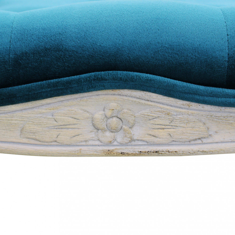 Set 2 panche Misty in velluto blu moderne per soggiorno
