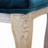 Set 2 panche Misty in velluto blu moderne per soggiorno