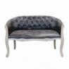 Divano Coleman in ecopelle vintage grigio moderno soggiorno