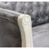 Divano Coleman in ecopelle vintage grigio moderno soggiorno