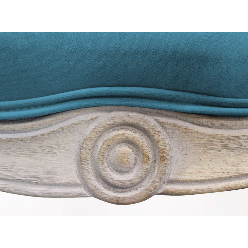 Divano Coleman in velluto blu moderno per soggiorno elegante