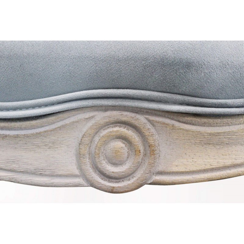 Divano Coleman velluto grigio elegante 3 posti per soggiorno