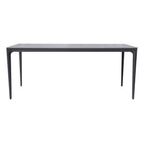 Tavolo Alghero 180x90 Alluminio Antracite Piano Gress Grigio Moia