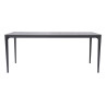 Tavolo Alghero 180x90 Alluminio Antracite Piano Gress Grigio Moia