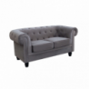 Divano 2 posti Chesterfield in velluto taupe elegante soggiorno