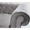 Divano 2 posti Chesterfield in velluto taupe elegante soggiorno