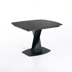 Tavolo Allungabile Twisted Black Marble 100 X 110 H.13 Cm