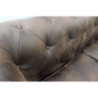 Divano 3 posti Chesterfield in ecopelle vintage marrone elegante