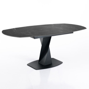 Zoom Tavolo Allungabile Twisted Black Marble 100 X 110 H.13 Cm