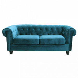 Zoom DIVANO 3 POSTI CHESTERFIELD IN VELLUTO BLU
