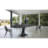 Tavolo Allungabile Twisted Black Marble 100 X 110 H.13 Cm