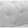 Divano 3 posti Chesterfield in ecopelle bianco elegante soggiorno