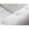 Divano 3 posti Chesterfield in ecopelle bianco elegante soggiorno
