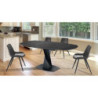Tavolo Allungabile Twisted Black Marble 100 X 110 H.13 Cm