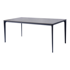 Zoom Tavolo Alghero 180x90 Alluminio Antracite Piano Gress Grigio Moia